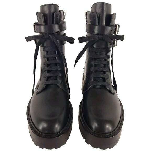 Amiri Double-buckle Combat Boots 39 9 Black New - Picture 4 of 15